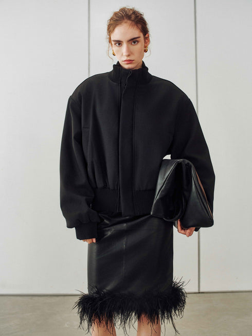 Veste Bomber en Grain