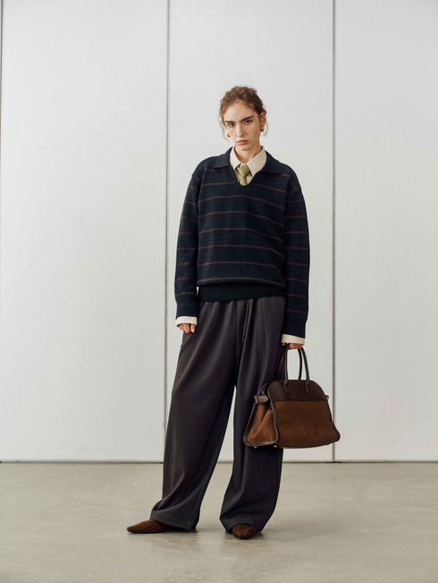 Kaelen Wool Polo Sweater