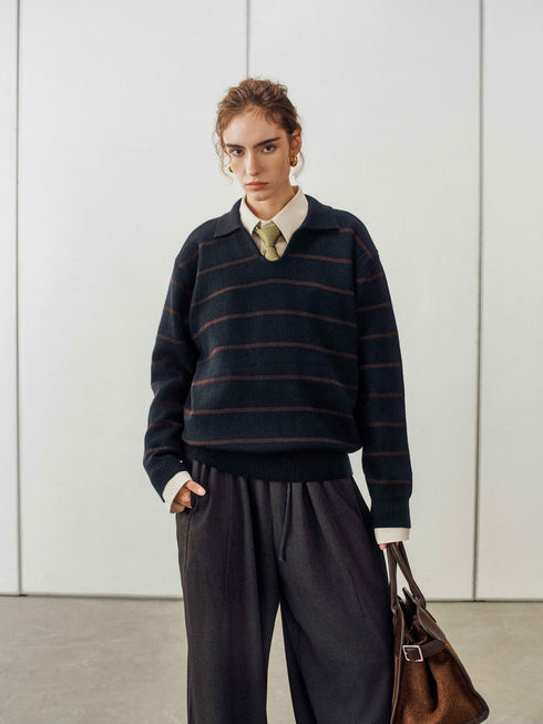 Kaelen Wool Polo Sweater