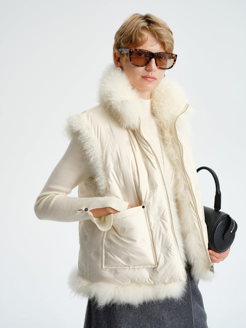 Reversible Cashmere Down Vest