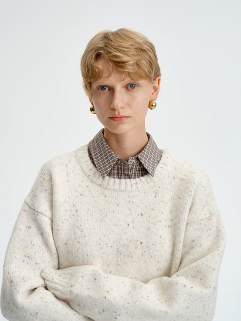 Speckled Cloud Knit Sweater