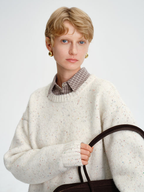 Speckled Cloud Knit Sweater