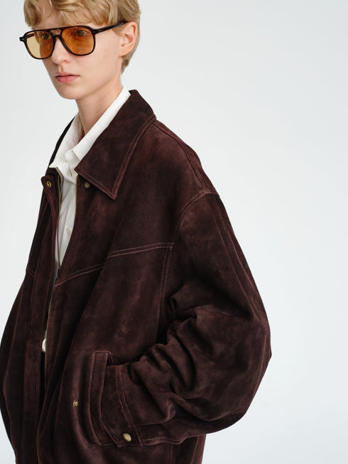 Structured Suede Blouson