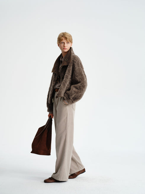 Corduroy Straight-Leg Pants