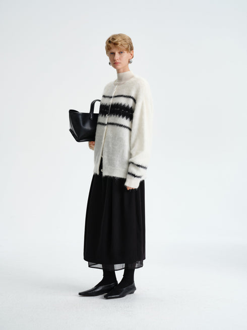 Layered Wool-Blend Skirt