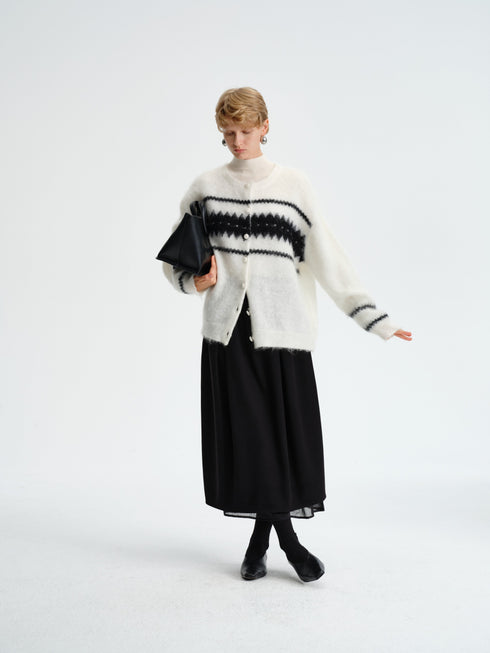 Layered Wool-Blend Skirt