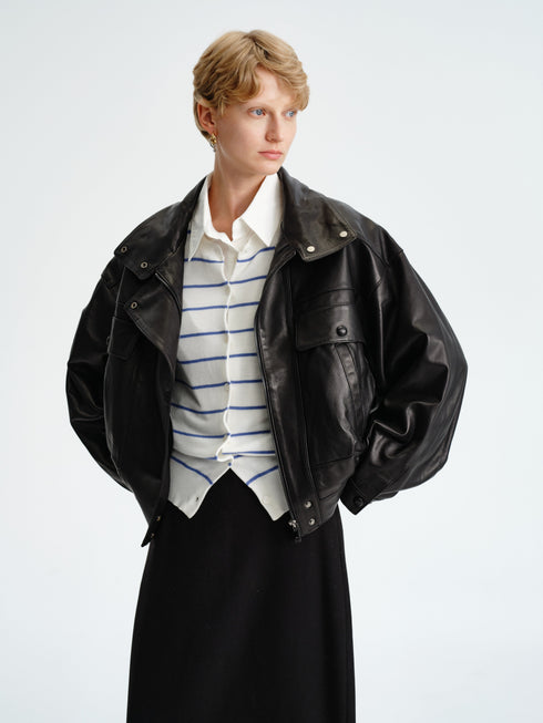 Fayro Veste en Peau d'Agneau Bold