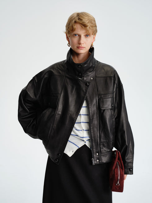 Fayro Veste en Peau d'Agneau Bold