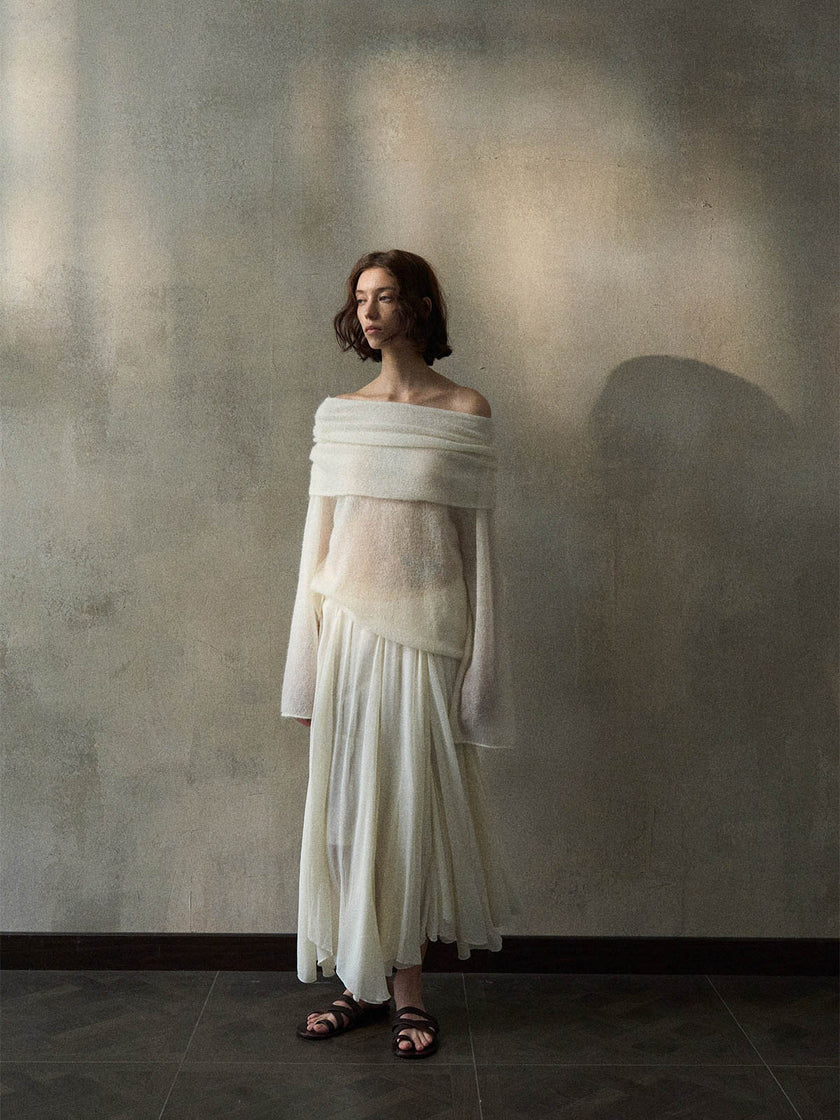 Cala Jersey de Hombros Descubiertos