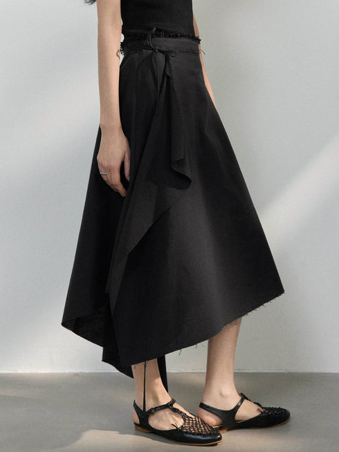 Lunara Asymmetrical Wrap Skirt