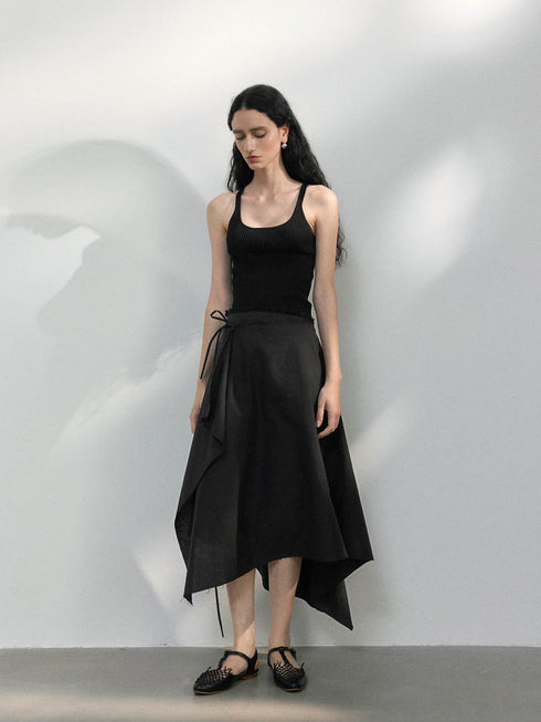 Lunara Asymmetrical Wrap Skirt