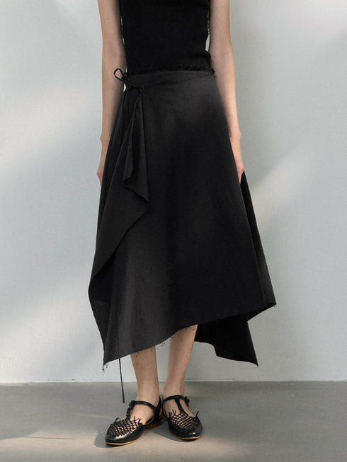 Lunara Asymmetrical Wrap Skirt