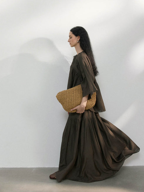 Mira Gathered A-Line Skirt