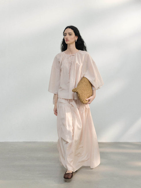 Mira Gathered Swing Blouse