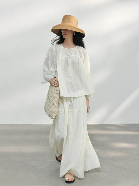 Mira Gathered Swing Blouse