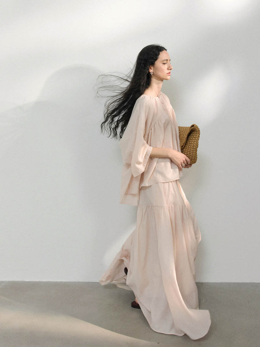 Mira Gathered Swing Blouse