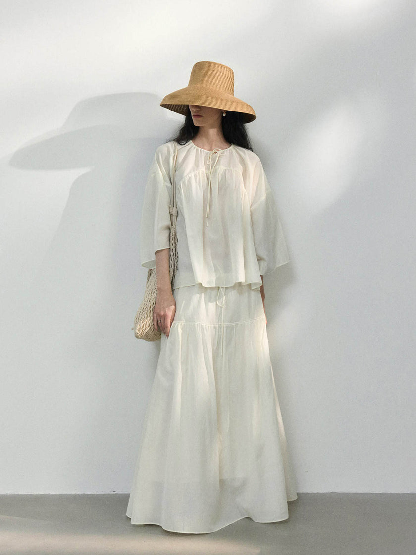 Mira Gathered Swing Blouse