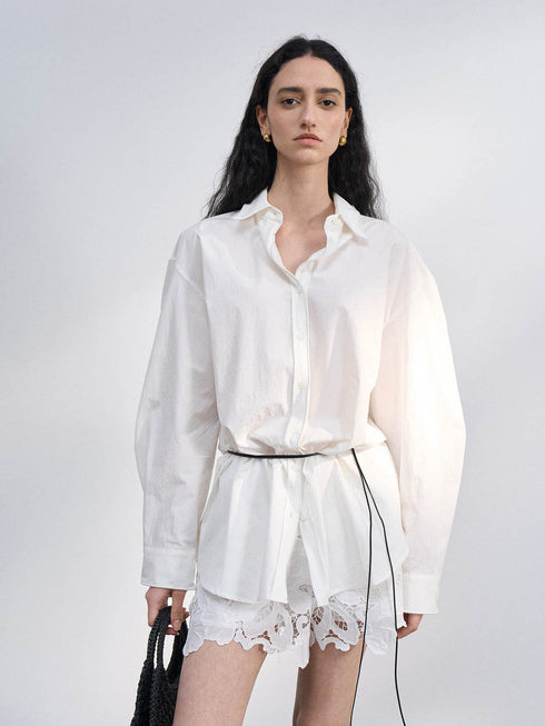 Arden Wire-Tie Relaxed Shirt