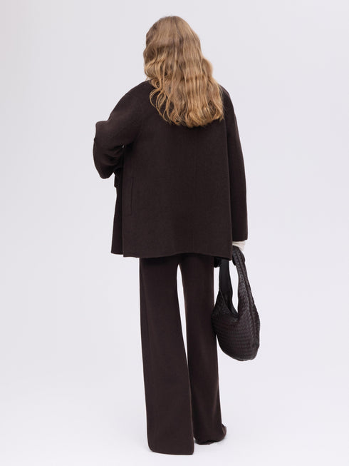 Wool Camel Scarf Coat