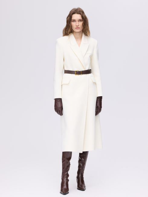 Long Tailored Wool Coat