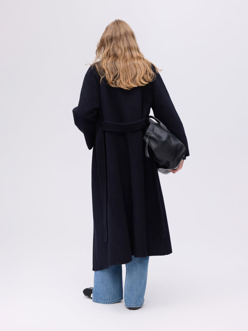 Asymétrique Manteau Enveloppant En Laine