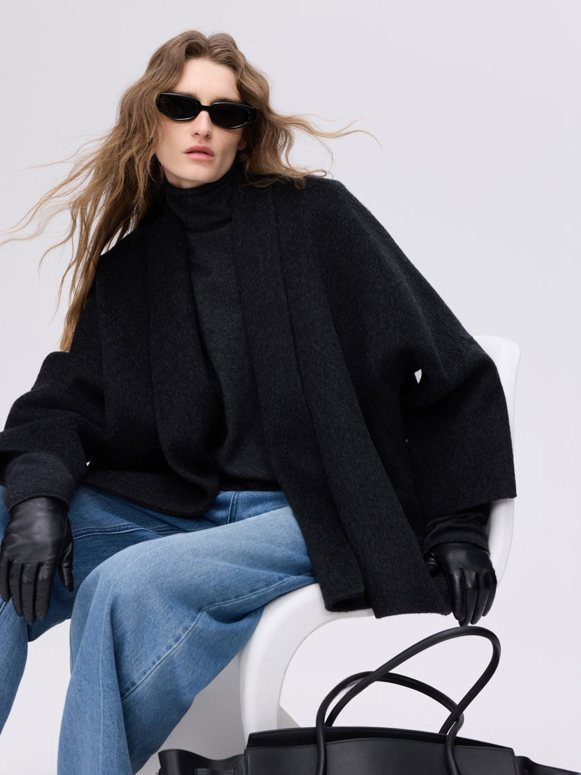 Veste en laine réversible