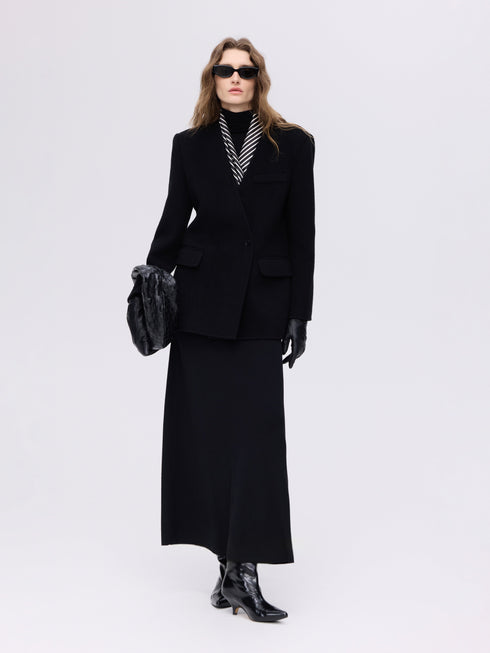 Wool Coat with Belt & Scarf