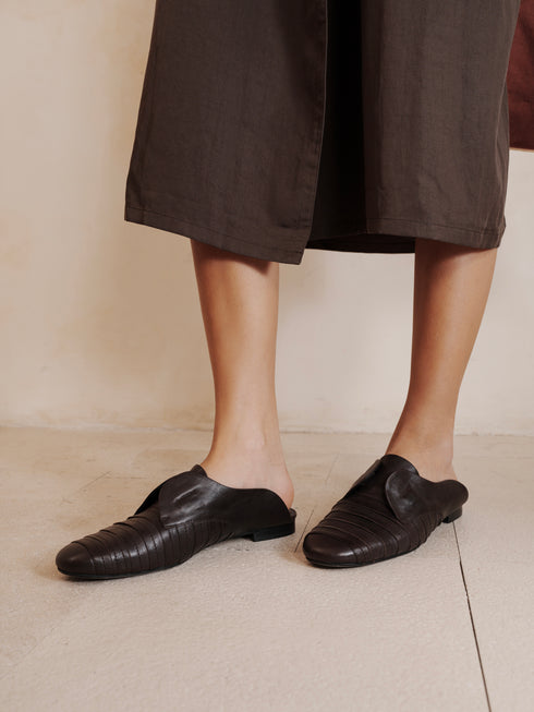 YAOSAN Waxed Leather Mules