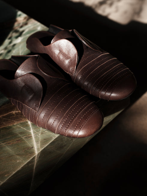 YAOSAN Waxed Leather Mules