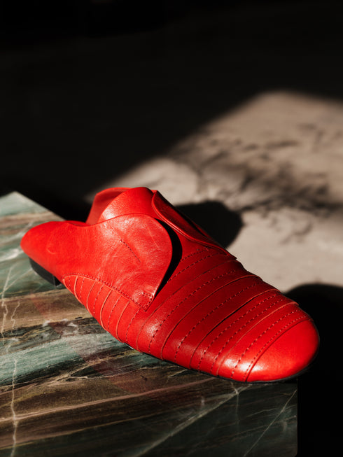YAOSAN Waxed Leather Mules