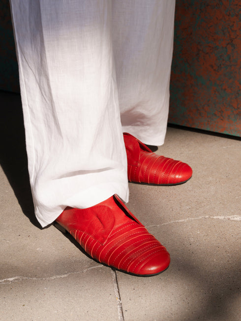 YAOSAN Waxed Leather Mules