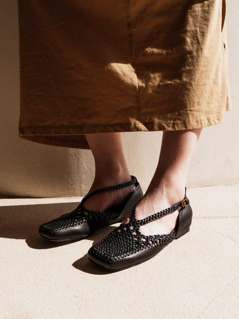 YAOSAN Ballerines en maille tressée