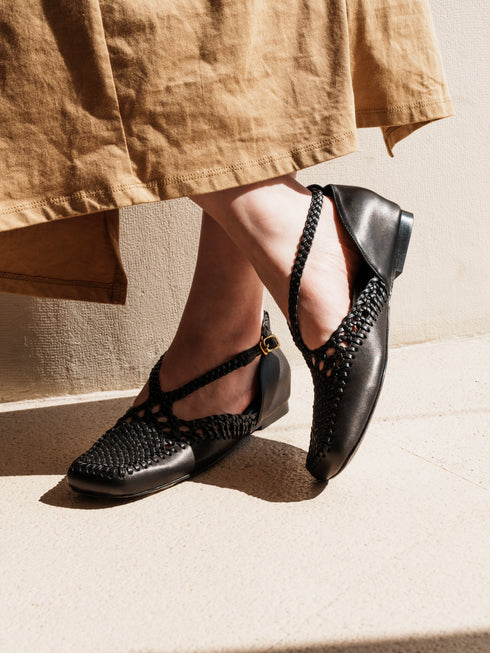 YAOSAN Ballerines en maille tressée