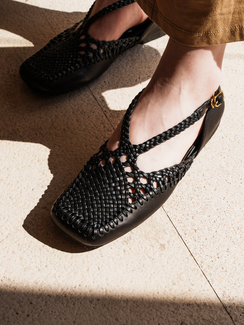 YAOSAN Ballerines en maille tressée