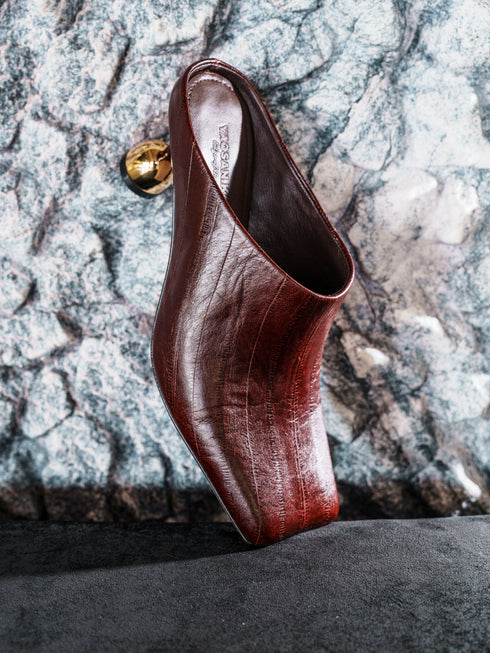 YAOSAN Croc Leather Mules