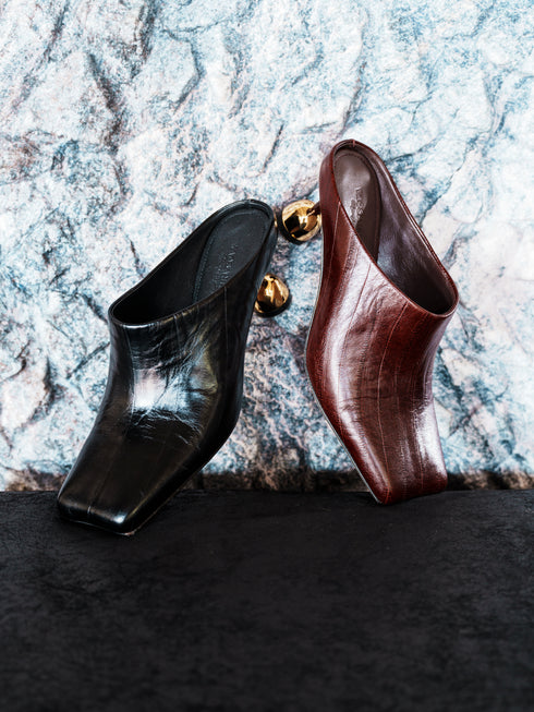 YAOSAN Croc Leather Mules