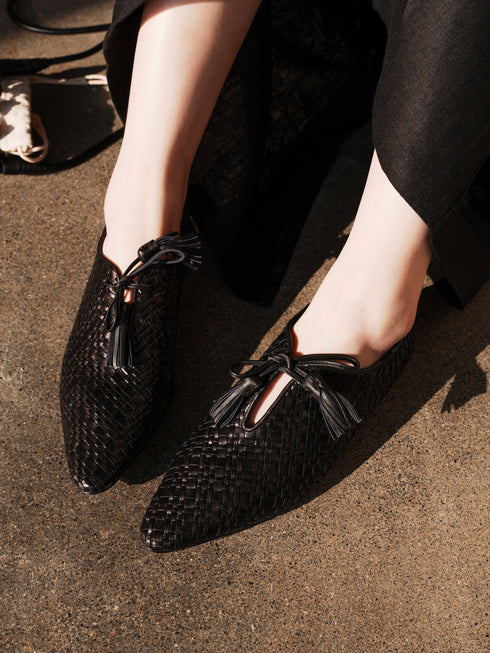 YAOSAN Chaussures à glands en cuir