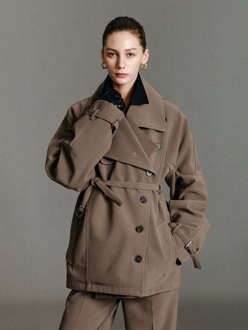 Noemi Belted Short Trench