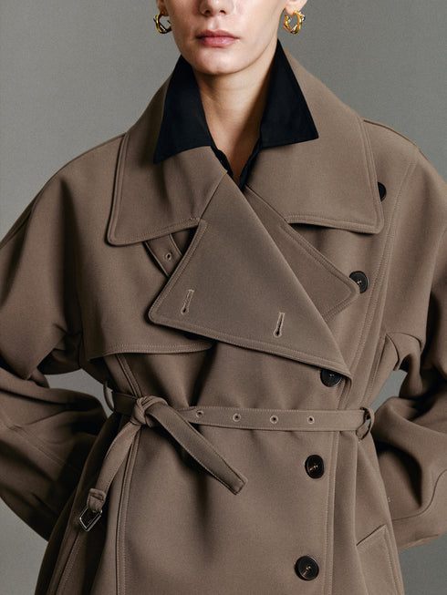 Noemi Belted Short Trench