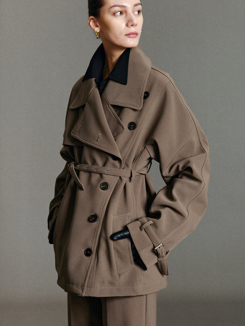 Noemi Belted Short Trench