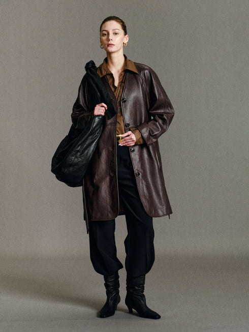 Ayla Leather Coat