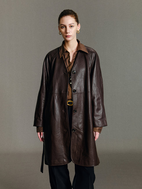 Ayla Leather Coat