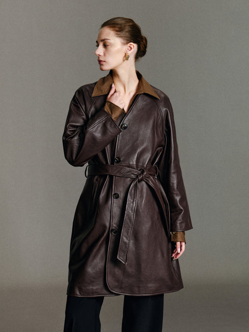 Ayla Leather Coat