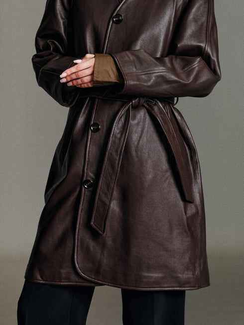 Ayla Leather Coat