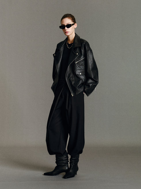Veda Leather Moto Jacket