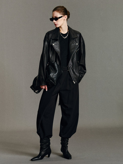 Veda Leather Moto Jacket