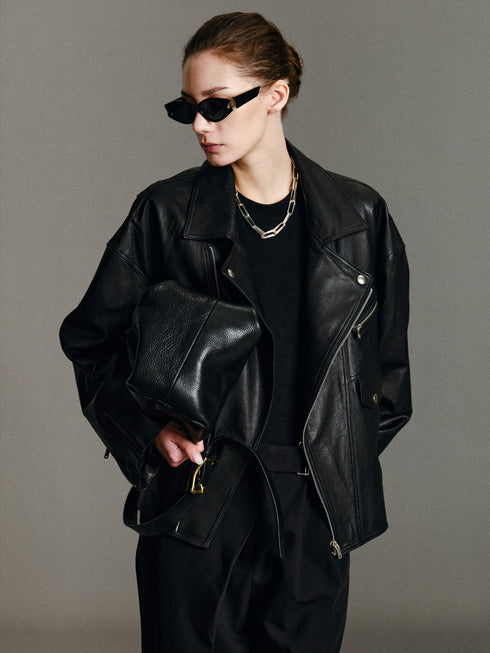 Veda Leather Moto Jacket