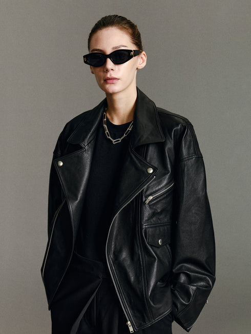 Veda Leather Moto Jacket