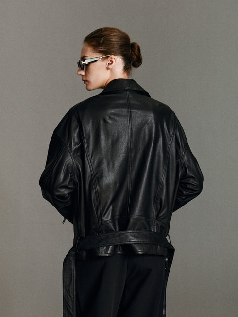 Veda Leather Moto Jacket