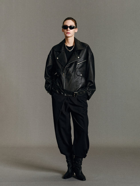 Veda Leather Moto Jacket